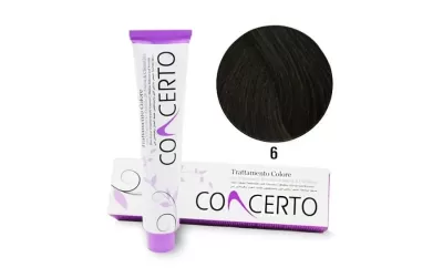 Tinta de cabelo Concerto com amostra de cor castanho escuro nº 6