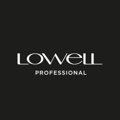 Logotipo da marca Lowell PROFESSIONAL em fundo preto