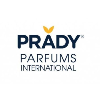 Logótipo PRADY Parfums International com folha amarela