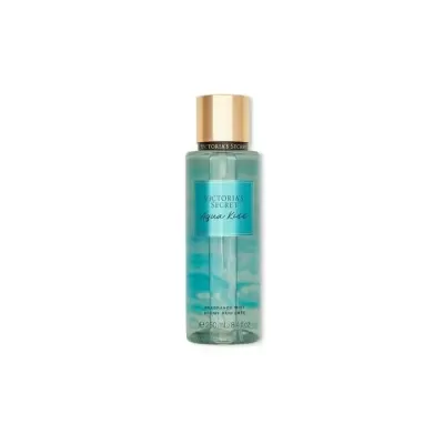 Frasco de fragrância Victorias Secret Aqua Kiss azul com tampa dourada