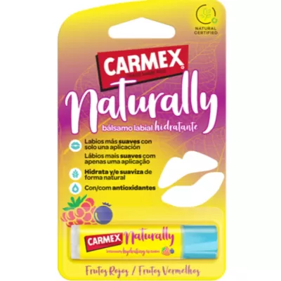 Bálsamo labial Carmex Naturally Frutos Vermelhos