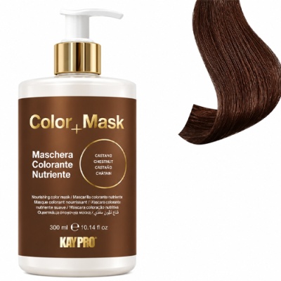 Frasco de máscara de cor castanha com cabo de cabelo castanho