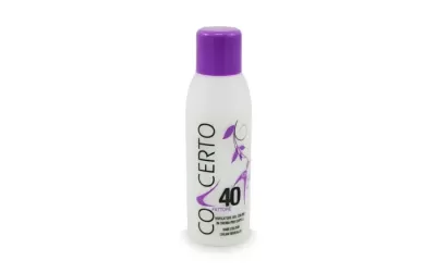 Frasco branco com tampa roxa e texto COACERTO 40