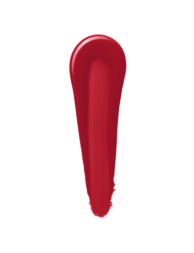 Amostra de batom vermelho brilhante