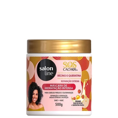 Máscara de hidratação intensa para cabelo Salon Line S.O.S Cachos