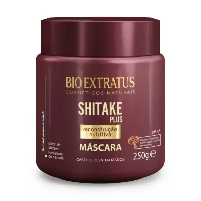 Máscara capilar Bio Extratus Shitake Plus em pote roxo de 250g