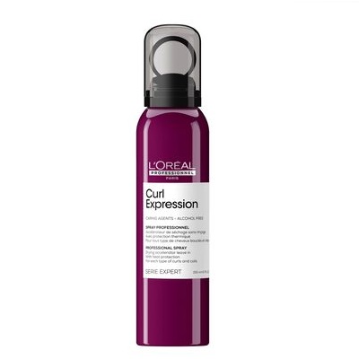 Acelerador Secagem Curl Expression Loreal Serie Expert 150ml Frasco de spray L'Oréal Curl Expression roxo com tampa preta
