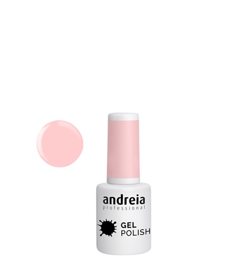 Verniz Gel Polish Andreia 10.5ml - 200 Frasco de verniz gel de unhas Andreia Professional branco com tampa rosa clara