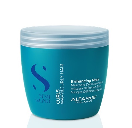 Mascara Curls Semi di Lino Alfaparf 500ml Pote azul de máscara capilar ALFAPARF MILANO para caracóis