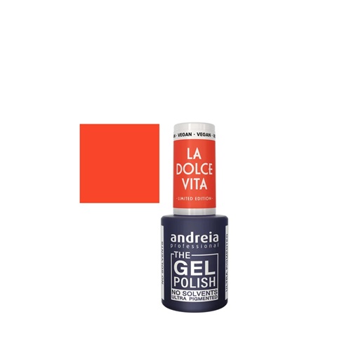 Verniz The Gel Polish Andreia 10.5ml - DV6 Esmalte de gel vermelho alaranjado Andreia Professional