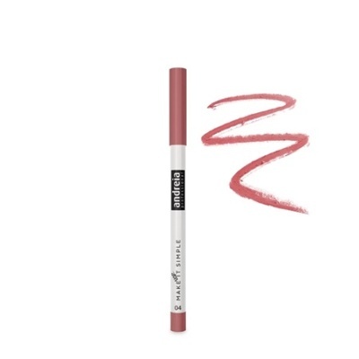 Lápis de lábios Andreia rosa antigo com traço ao lado