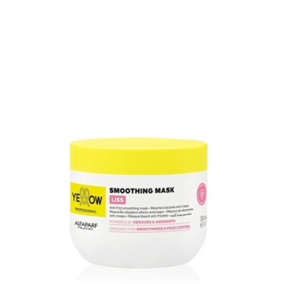 Máscara suavizante Yellow Professional Liss Alfaparf Milano pot branco com tampa amarela