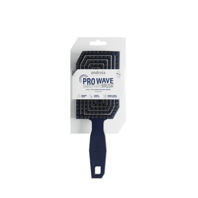 Escova de cabelo Pro Wave Smoother Brush azul escuro em embalagem branca