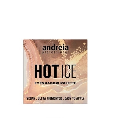 Paleta de sombras para olhos 'HOT ICE' Andreia Professional com design marmoreado em tons castanhos e dourados