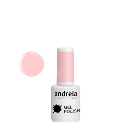 Frasco de verniz gel de unhas Andreia Professional branco com tampa rosa clara
