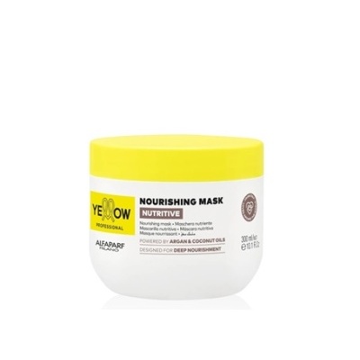 Máscara nutritiva de cuidado capilar YELOW PROFESSIONAL 300ml com tampa amarela