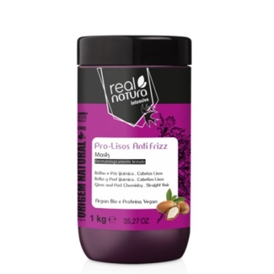 Pote de máscara capilar real natura intensive Pro-Lisos Anti Frizz 1 kg