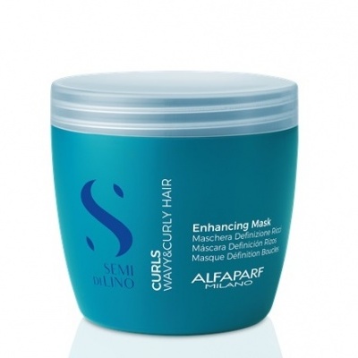 Pote azul de máscara capilar ALFAPARF MILANO para caracóis