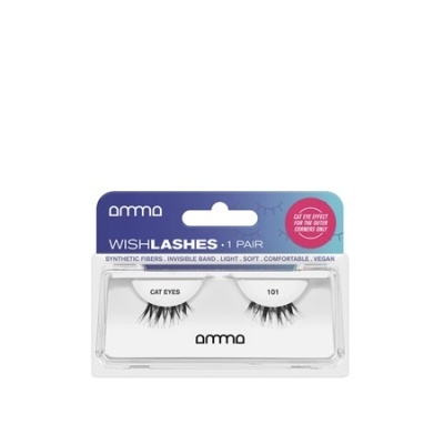Pestanas postiços ANMMA WishLashes Cat Eyes 101 em embalagem transparente