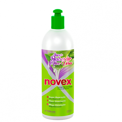 Frasco de creme para pentear Novex Super Babosão Aloe Vera 500ml