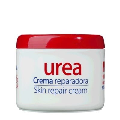 Frasco de creme reparador para a pele com tampa vermelha