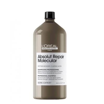 Frasco de shampoo L'Oréal Absolut Repair Molecular 1500 ml