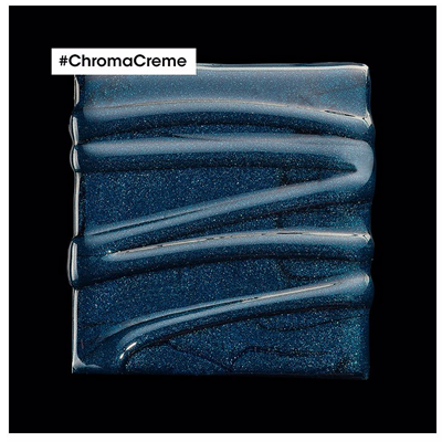 Esmalte azul escuro metálico com textura cremosa e linhas onduladas