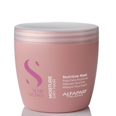 Máscara nutritiva para cabelo seco ALFAPARF MILANO com embalagem rosa