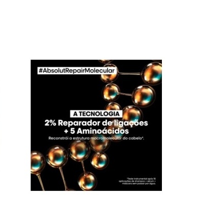 Imagem promocional tecnologia reparadora com átomos dourados e texto