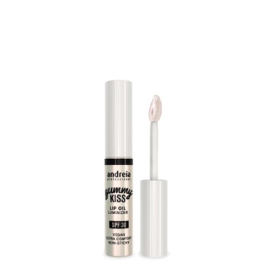 óleo iluminador para lábios Andreia Cosmetics Yummy Kiss com aplicador aberto