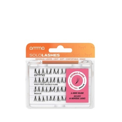 Conjunto de pestanas individuais ammo SOLOLASHES em embalagem plástica com etiqueta laranja e branca