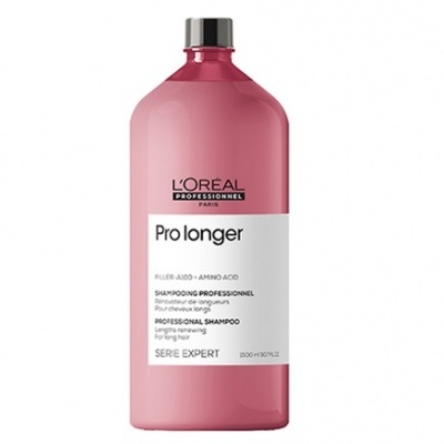 Garrafa rosa de champô L'Oréal Pro longer 1500 ml