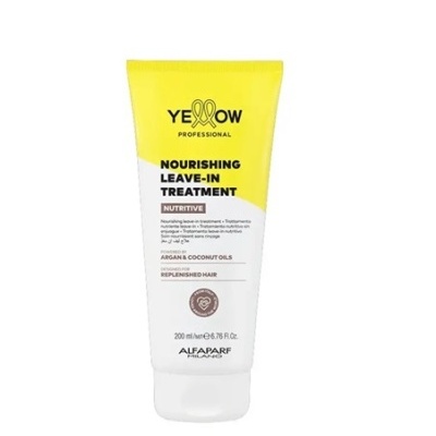 Tubo amarelo e branco de tratamento capilar leave-in Yellow Professional
