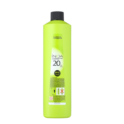 Frasco verde-limão L'Oréal INOA 20 vol 6%
