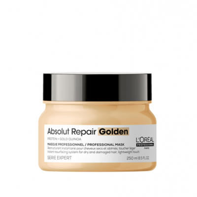Frasco de máscara profissional para cabelo Absolut Repair Golden da L'Oréal Paris