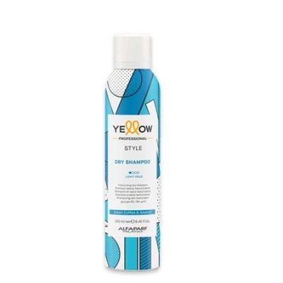 Champô seco Yellow Professional com embalagem azul e branca, 250 ml