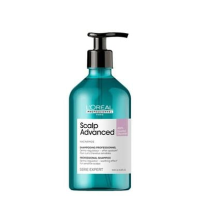 Frasco de plástico azul esverdeado com doseador preto e rótulo branco