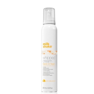 Frasco branco com doseador transparente de espuma leave-in whipped cream milk shake