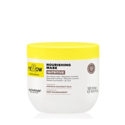 Máscara nutritiva Alfaparf Milano embalagem branca tampa amarela 500 ml