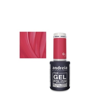 Frasco de verniz gel rosa Andreia Professional com texto
