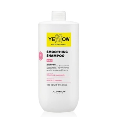 Frasco branco de champô Yellow Professional Smoothing Shampoo Liss 1000 ml