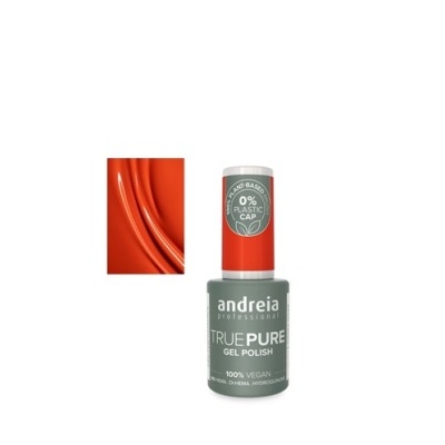 Verniz gel para unhas Andreia Professional True Pure com tampa vermelha e fundo branco