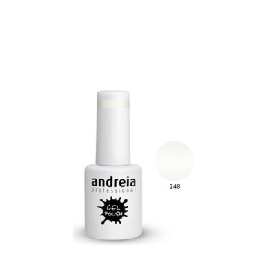 Frasco branco de verniz gel para unhas andreia professional cor 248