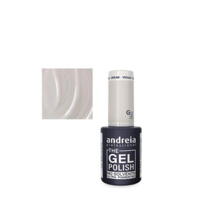 Verniz gel para unhas Andreia Professional branco, embalagem com texto