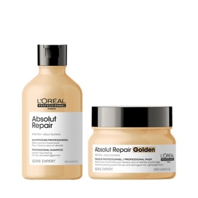 Produtos L'Oréal Absolut Repair em frasco e pote creme
