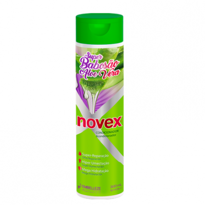 Condicionador Novex Super Babosão Aloe Vera embalagem verde e tampa verde