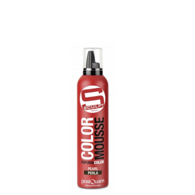 Frasco vermelho de espuma colorida para cabelo com tampa transparente