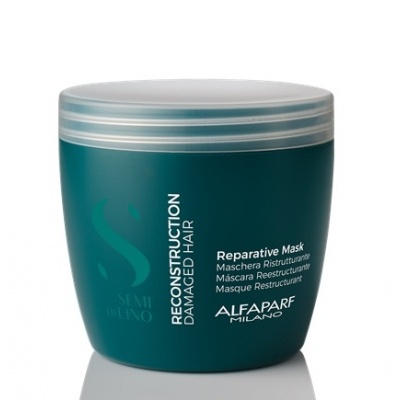 Máscara capilar reparadora ALFAPARF MILANO embalagem azul petróleo