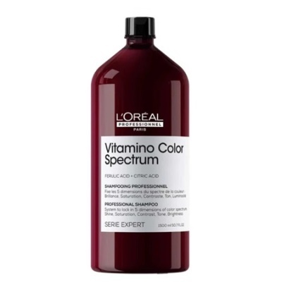 Frasco vinho de shampoo Vitamino Color Spectrum L'Oréal de 1500 ml