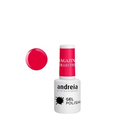 Verniz gel para unhas Andreia Professional rosa com embalagem branca e tampa rosa